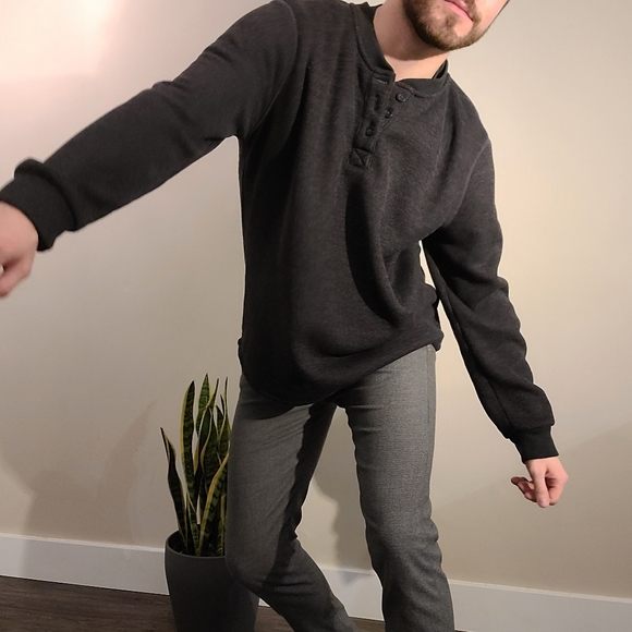 Mens fleece lined sweater - Picture 6 of 13